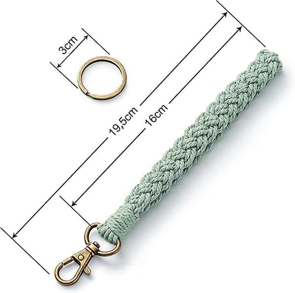 2 stk. nøglering makramé armbånd snor kvinder snor kort boho snor