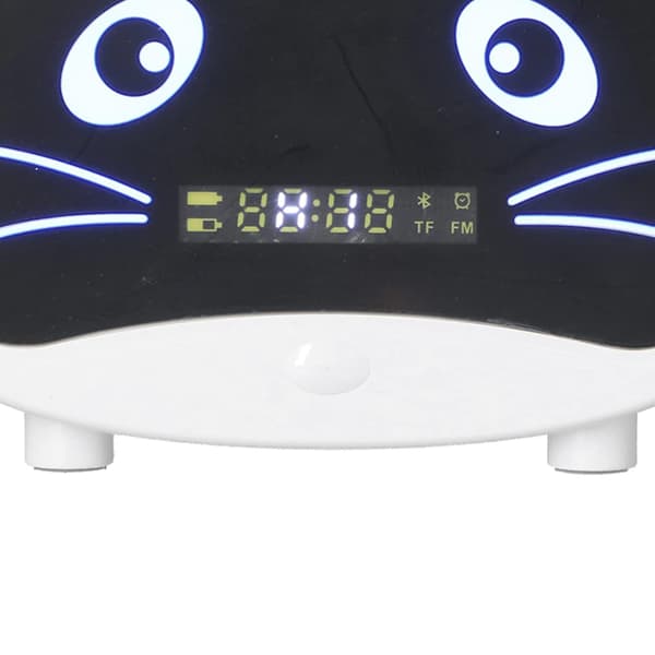 Monitoiminen langaton herätyskello Bluetooth-kaiutin (valkoinen)