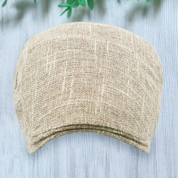 Nyhetspojke keps brittisk västerländsk stil konstnär avancerad målare hatt vardagskläder hatt (beige)