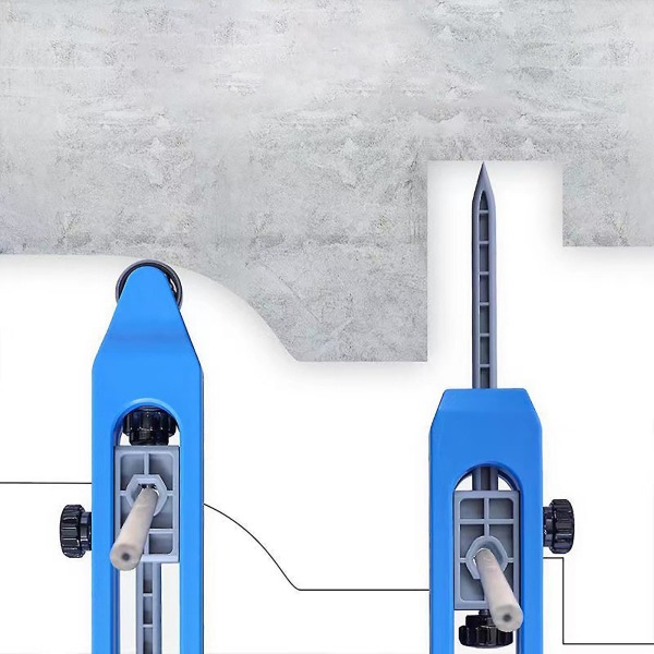 Profile Scriber Marking Contour Gauge Muodikas ulkoasu ääriviivamittari epäsäännöllisen muodon tarkkaan kopioimiseen