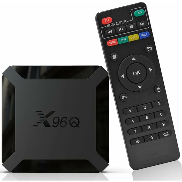 X96Q 2GB 16GB Android 10.0 Streaming Media Player/4K TV Box med Quad Core Chipset, 64-bitars WiFi, 4K HD