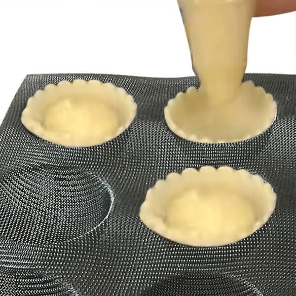 6 hull silikon rund brød hamburger bakeri form bakeplate brett (som vist)