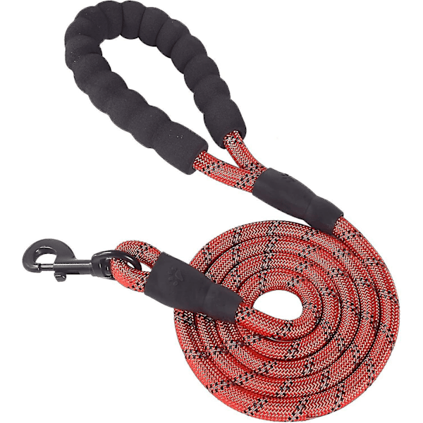 Hundleksak 1,5 m Stark Hundkoppel med Högreflekterande Trådar, 360 Tangle-free Och Bekväm Vadderad