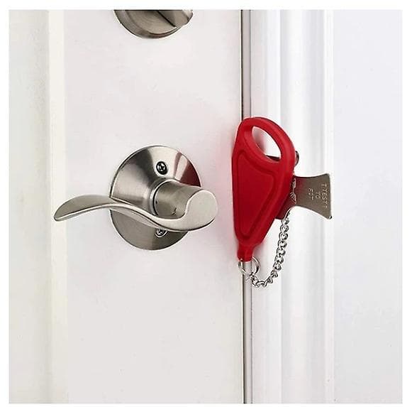 Bärbar dörrlås Solid Heavy Duty Dörr Extra Lås För Extra Sekretess Och Säkerhet I Hotell, Lägenhet