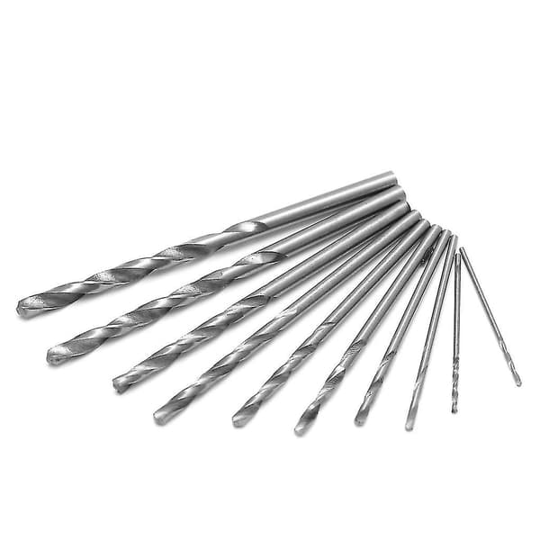10 stk/sett Hss Micro Twist Drill Bit Set 0.8mm~3mm Høyhastighetsstål Pcb Mini