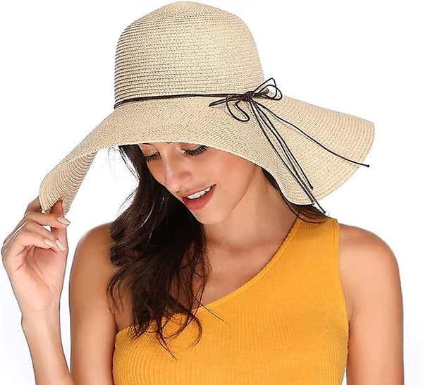 Kvindernes sommer solhat foldbar strand elegant afslappet bred