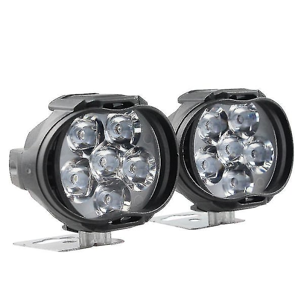 2 stk. Eksterne LED-motorsykkelspotlys Bilhjelpelys Tåkelys Universal
