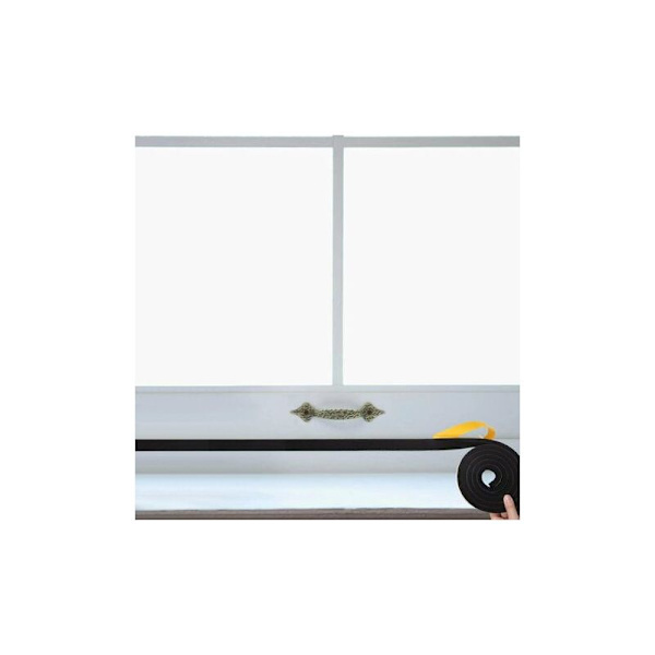 Dörrfönster självhäftande tätningslist gummiskumtätningslist 12mm x 10mm x 2m tjock isolerande tätning dragmöbler skydd 1 rulle - DRIVE svart skum