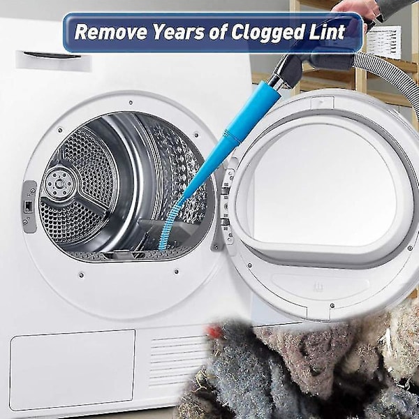 Ventilationsdammsugarslang tar bort ludd damm renare bärbar rengöring för tvättmaskin torktumlare