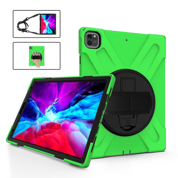 Avtagbart axelbandsfodral för iPad Pro 12,9 tum med handrem, justerbart stativ, kameraskydd