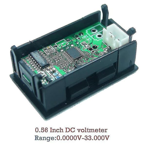 Digital 0,56 tommer LED-display 5 bit DC 0-33.000v Voltmeter Spændingsmåler Tester