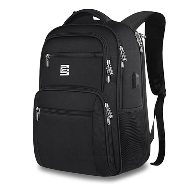 Women Men Business Travel Anti Theft Slim Laptops Backpack With Usb Charging Port Water Resistant（Black）