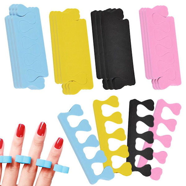 24 st finger- och tåseparatorer Pedikyrverktyg Nagelkonstverktyg Mjukt och hållbart（typstyle1）