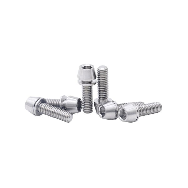 6 st Titan Hexagon Socket Head Bultar Bult MTB Landsvägscykel M6x20mm