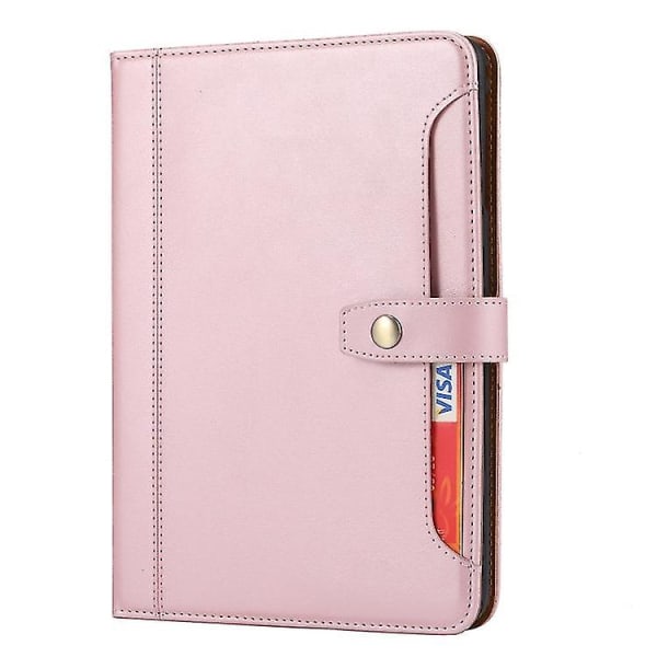 Ny til Ipad 10. generation 10.9 2022 Kalvtekstur Dobbelt Fold Læder Smart Tablet Etui (rose guld)（Rose Guld）
