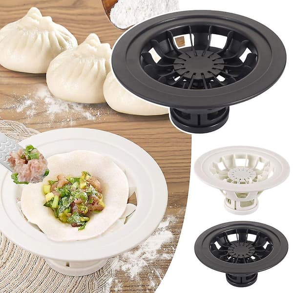 Dumpling og dampet bolleformsett - Perfekt for baking og matlaging（Svart）