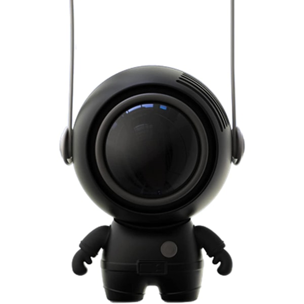 Portable Cute Mini Astronaut Fan Leafless Quiet Usb Charging Without Fan Vanes（White）