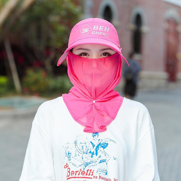 UV-skyddande basebollkeps Flexibel nät andningsbar solhatt solskydd hatt (rosa)