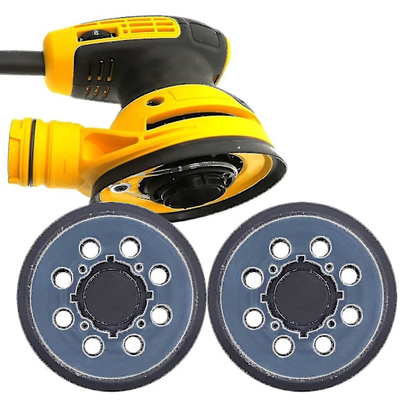Dewalt Dwe64233 & N329079 Orbital Sander Udskiftningsplade - 2 Pakker, 5 Tommer 8 Hul Krog Og Løkke Slibeskive Underlagspuder