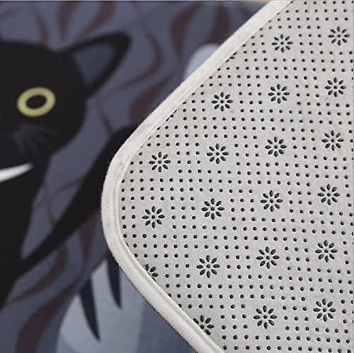 Rektangulær Cartoon Sød Kat Mønster Gulvtæppe Tæppe Trapper Badeværelse Gulv Soveværelse Stue