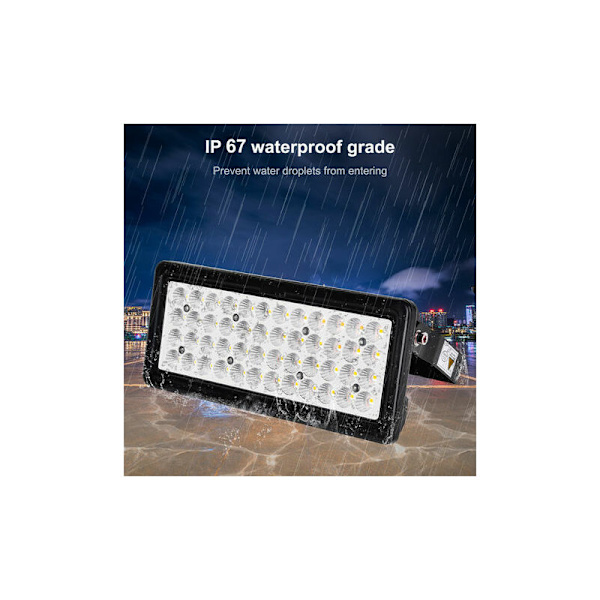 CRUEL Utomhus LED-strålkastare, 50W Modulär LED-strålkastare, Utomhus LED-strålkastare för Trädgård, Uteplats, Torg (Kall Vit)