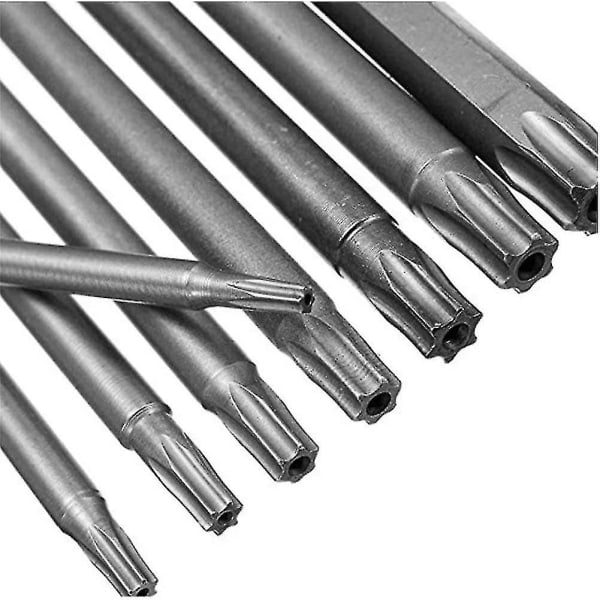 Pitkä magneettinen Torx-ruuvimeisselisarja 1/4 tuuman kuusiovarrella ruuvimeisselin voimatyökalut (8 kpl 150 mm)