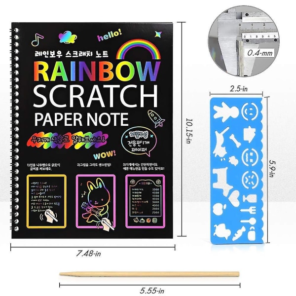 4-pack Scratch Arts ritblock för barn ritblock