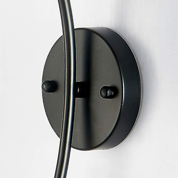 Modern minimalistisk design E27 blommig frostad glasvägglampa kompatibel med matsal vardagsrum (svart)