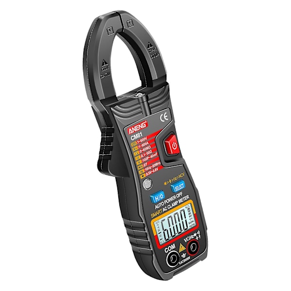 Digitalt multimeter elektrisk tester amperemeter frekvens diode temperatur tester（sort）