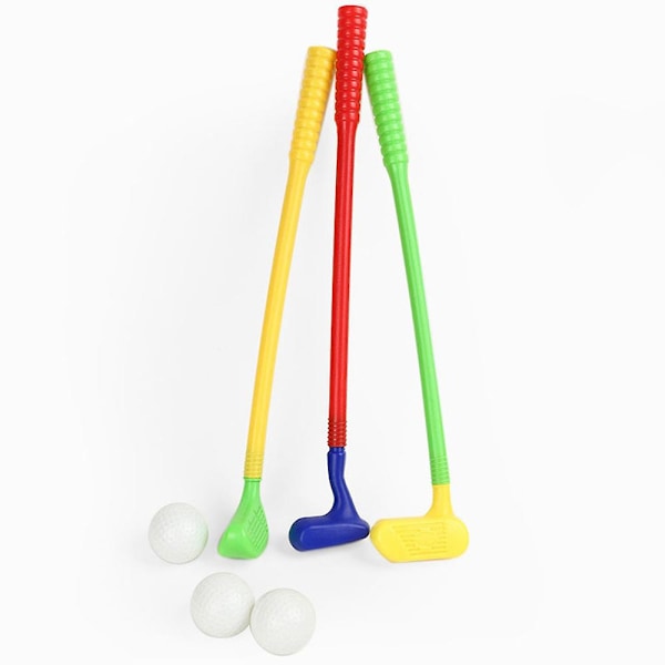 Barnens plastgolfklubba leksakskärra caddy set bollar väska sommar trädgård strand utomhus