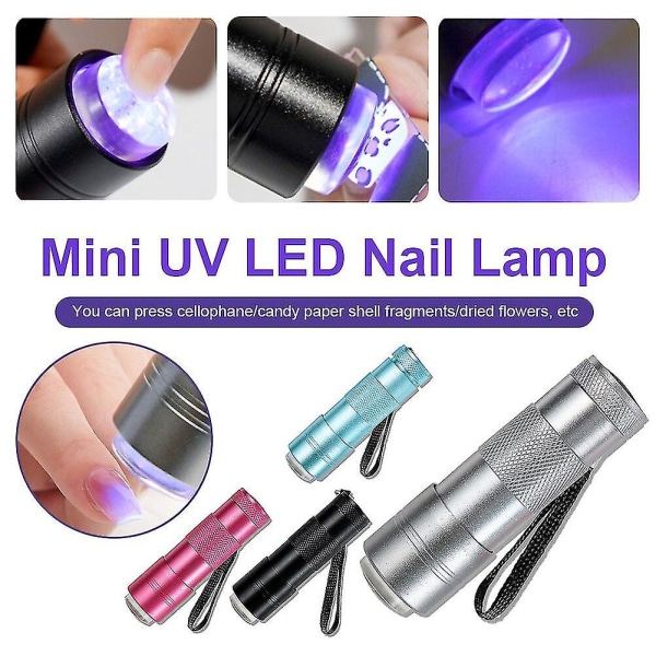 Nageltork Mini Uv Led Nageltork Presser Bärbar Nageltork (rosa)