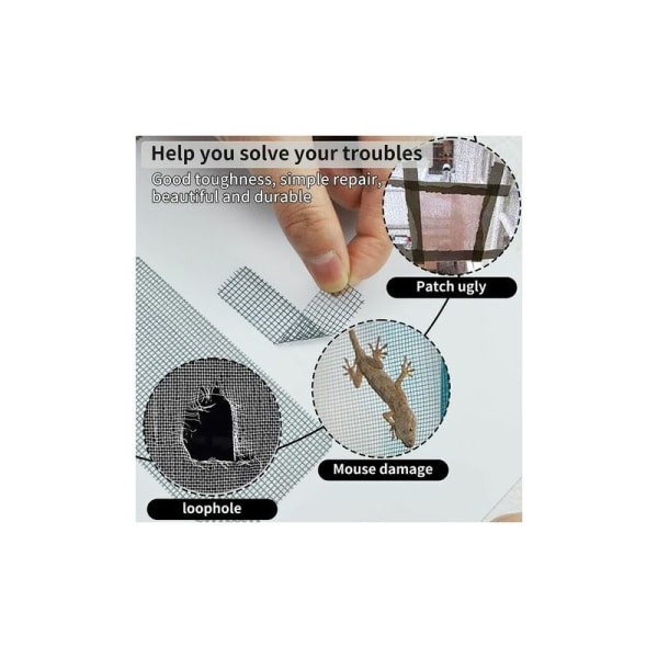 DOPA 20 st Fönsterreparationsgardin Myggnät för franska dörrmyggnätslappar Glasfiberreparation Starkt lim för myggnät Anti-insektfluga
