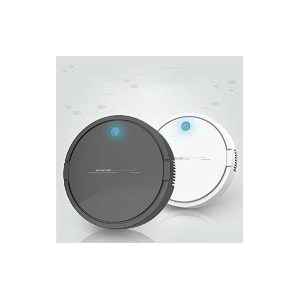 2 i 1 Robotdammsugare Sopa Rengöring Slim Laddningsbar Dammsugare 1200mAh Batteri (Svart)