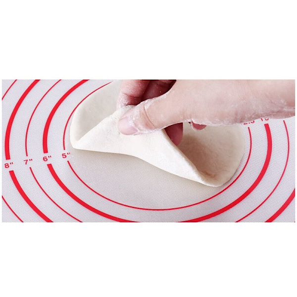 Non-stick silikonbakningsmatta degmattor med mått 1 st för 70 x 50 cm (röd)