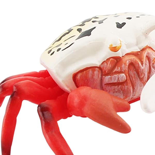 2x håndmalte minikrabbefigurer modellpynt for småbarn