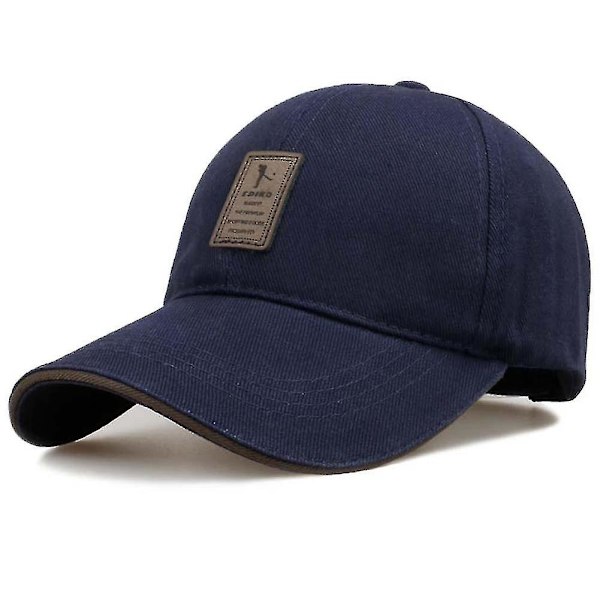 Blå unisex sommer solid farge baseball cap justerbar hatt