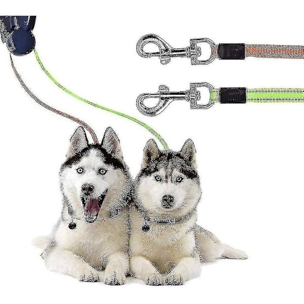 Dobbel innfellbar hundekobbel, fleksibel innfellbar hundekobbel Doubash