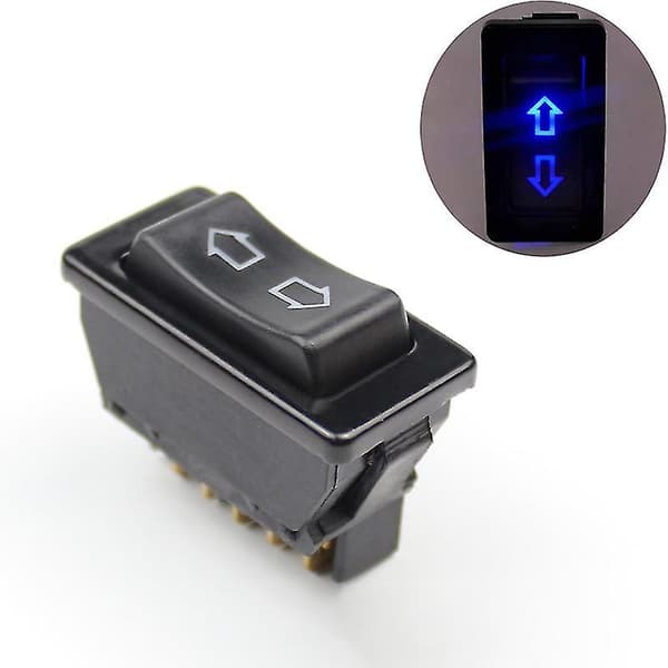 Universal Direct Current 12v 20a Auto Car Power Window Switch 5 Pins(blå) Hfmqv（One Size）