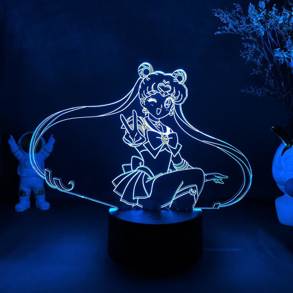 Akryl 3d Anime Lampa Nattljus Lampa Figurin Belysning För sovrum Tecknad Serier Ljus Heminredning Lampa GiftSM06