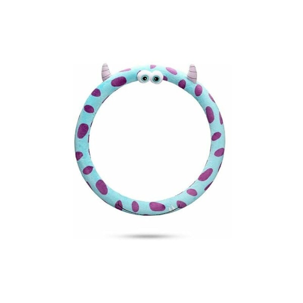 Söt tecknad bilrattsskydd vintervarm halkfri bilrattsskydd 15\"(15) mjuk mikrofiberflanell (Liten monster) DRIVE