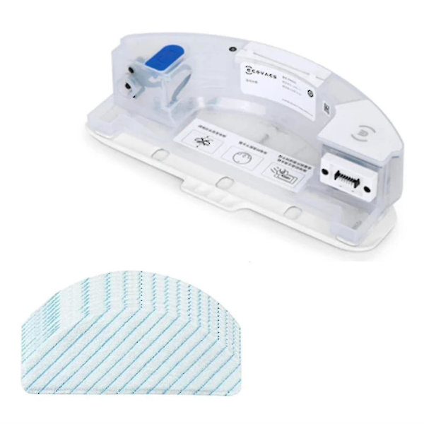 Vandtank og moppeklud til Deebot Ozmo T8/t8+/t9/t8 Max/t8 /t9 Max/t9 Power Ozmo Pro støvsuger Clean Ty（hvid）