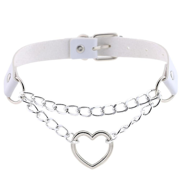 Kvinde Halskæde Choker, PU Læder, Kvinde Punk Stil Halsbånd