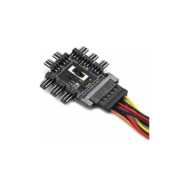 8-vägs PC-fläkthub LYLM SATA-gränssnitt Hastighetsregulator PCB-adapter