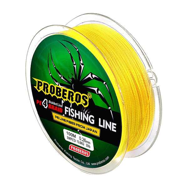 100 meter Vigorous Horsefish Line 5 färger Pe Line 0.4-2 Line Green Label