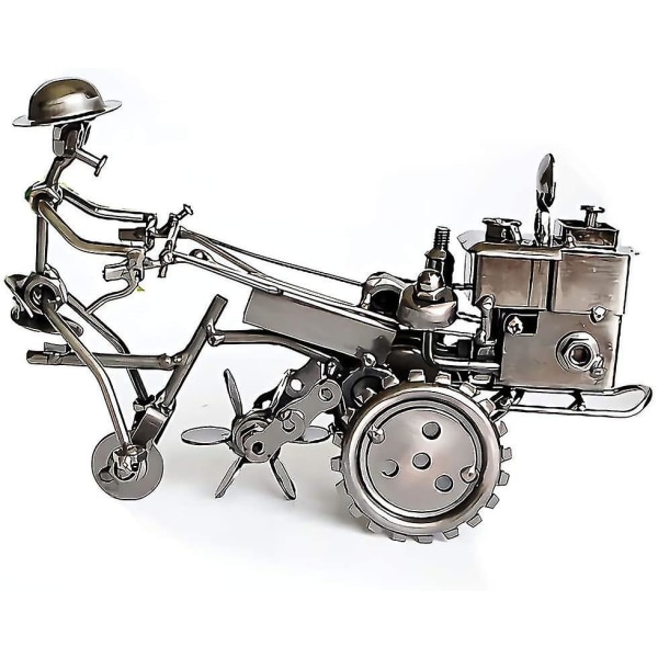 Samling Konst Skulptur Handgjord metall Motorcykel Traktor Modell Kreativa skrivbordstillbehör Dekorativ motorcykel