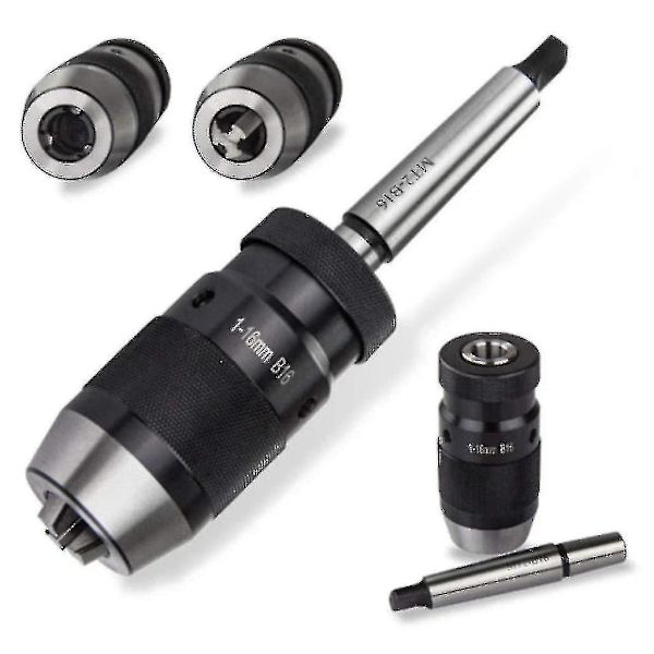 Borrchuck Snabbspänningsborrchuck 1-16mm B16 Med Konisk Dorn Mk2 Utdrivningsflikar