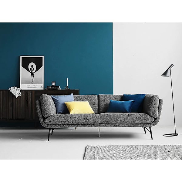 Dekorativa kuddfodral i set om 2, linnetexturerat kuddfodral för soffa, fåtölj, vardagsrum, 20x20 tum, vetegul