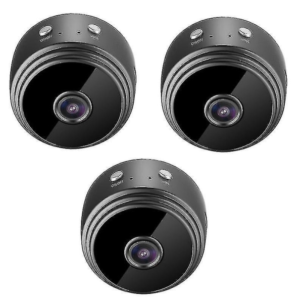 3-pack mini wifi-kameror, trådlösa kameror med ljud och video livefeed, Hd 1080p Home ff