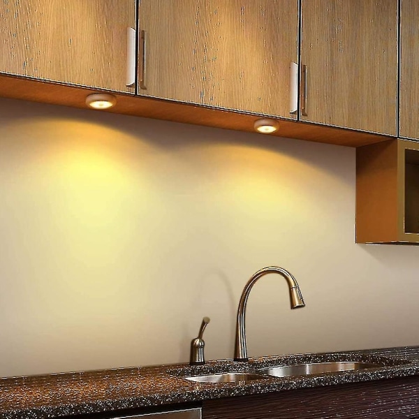 Rund Smart LED Natlampe Skab Seng Soveværelse Garderobe Skab Belysning Magnetisk Induktion Lampe uden Batteri
