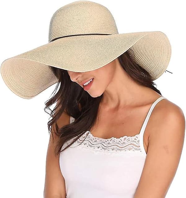 Kvindernes sommer solhat foldbar strand elegant afslappet bred